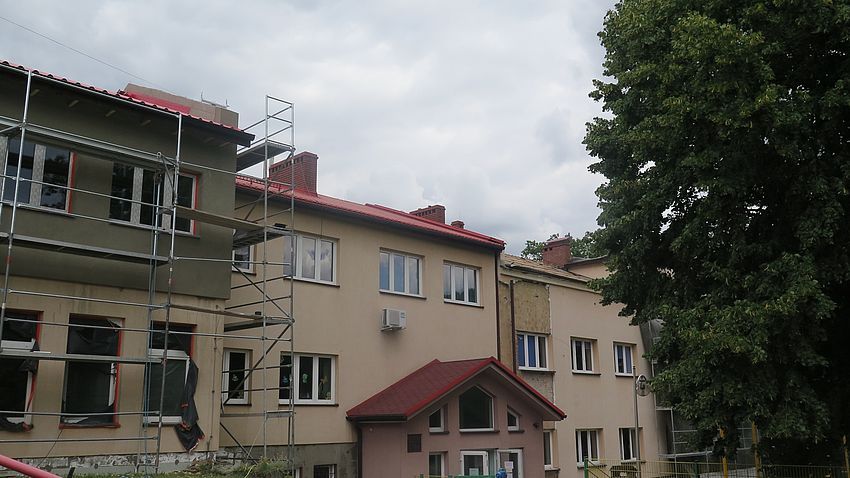 Prace budowlane w Zespole Szkolno–Przedszkolnym w Golasowicach