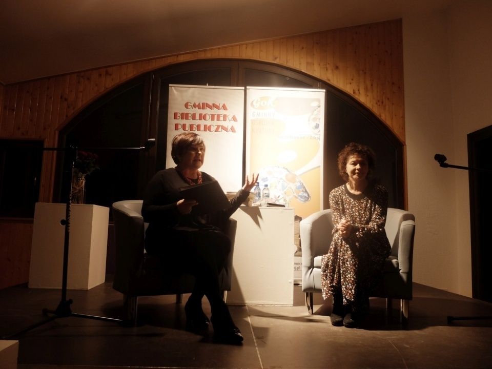 Spotkanie z Joanną Szczepkowską w goczałkowickiej bibliotece