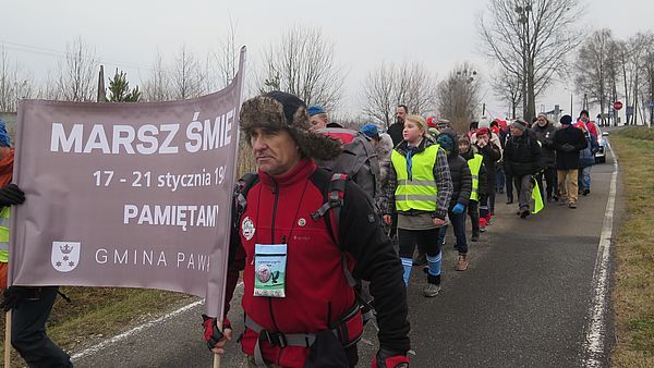 Rajd Pamięci przeszedł drogami gminy Pawłowice w 75. rocznicę ewakuacji więźniów oświęcimskich